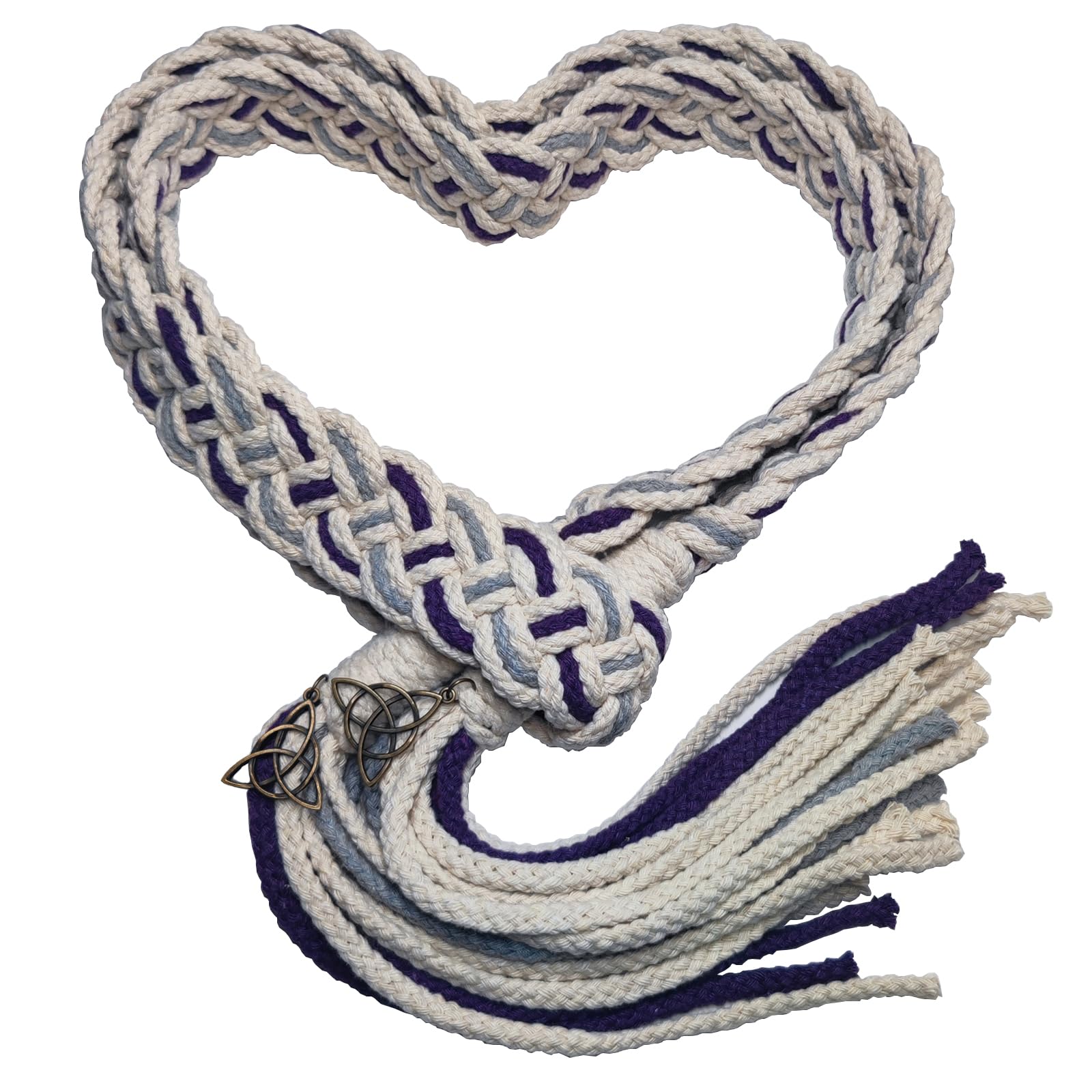 Jqlmlxlv Purple Wedding Lasso Rope,Wedding Cord Traditional Celtic Pattern Rustic ，Lasso Lazos Para Boda Wedding Cord For Traditional Catholic Wedding Ceremony，Bridal Gift (Purple)