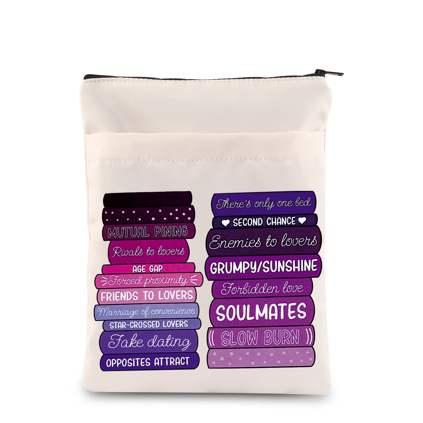 MNIGIU Romance Book Merch Romance Book Lover Gift Romance Tropes Book Sleeve for Romance Reader (Mutual Pining BS)