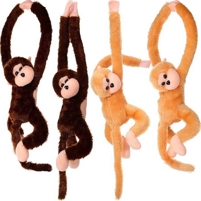 Buy Chivao 4 Packs Stuffed Monkey Hanging Monkey Stuffed Animal Monkey