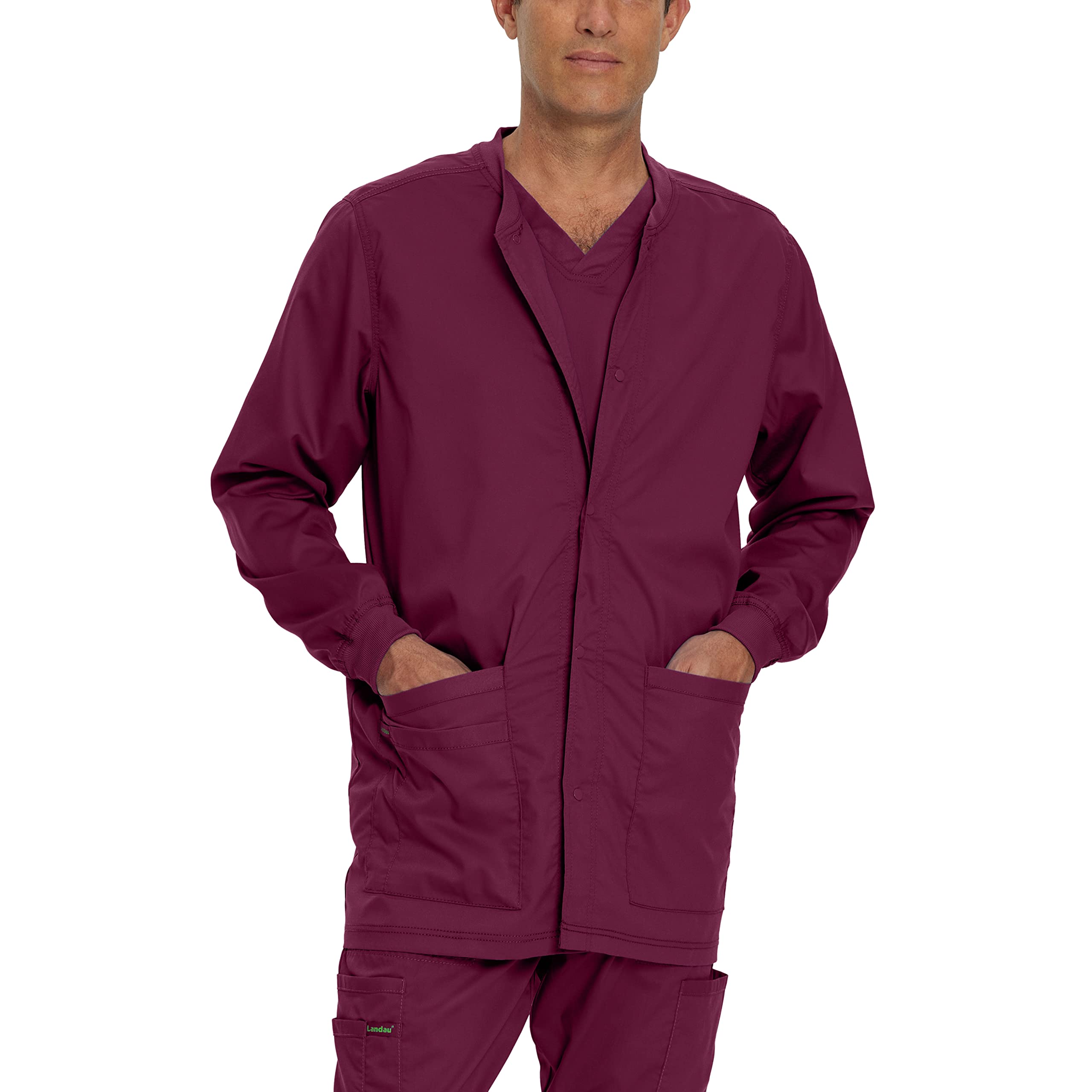 Men's Landau Relaxed Fit 5-Pocket Consultation Scrub Jacket 3224