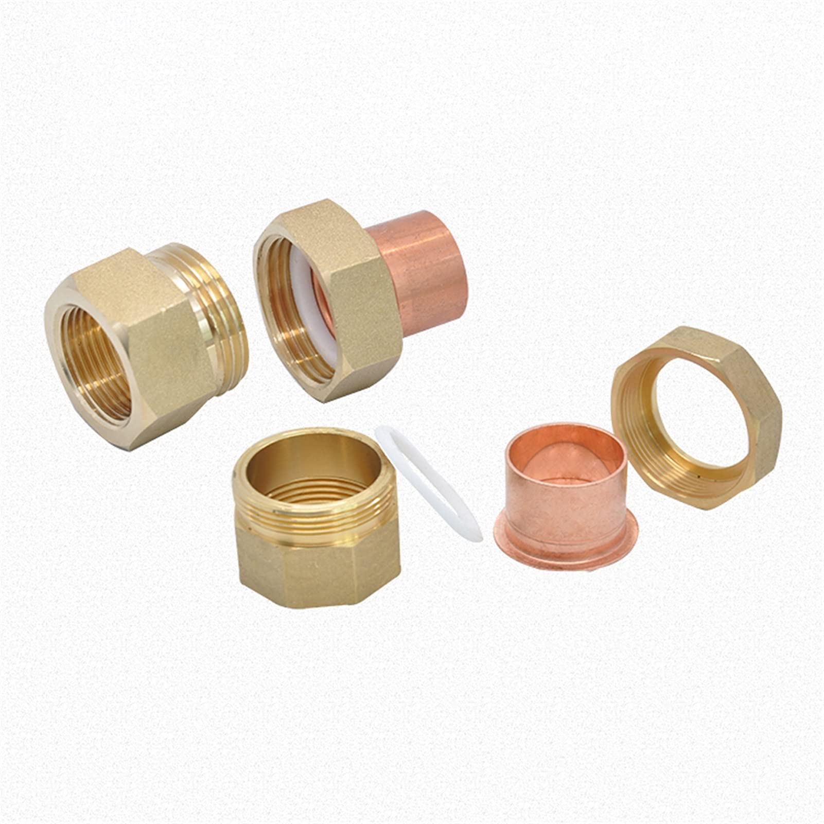 Mdingbao-Racores de manguera 1/4 "3/8" 1/2 "3/4" 1 "-4" BSP Female de latón al cobre Solder CUP Connector Fin Feed Feed Fotiting Acoplador para aire acondicionado, Conector de manguera de jardín