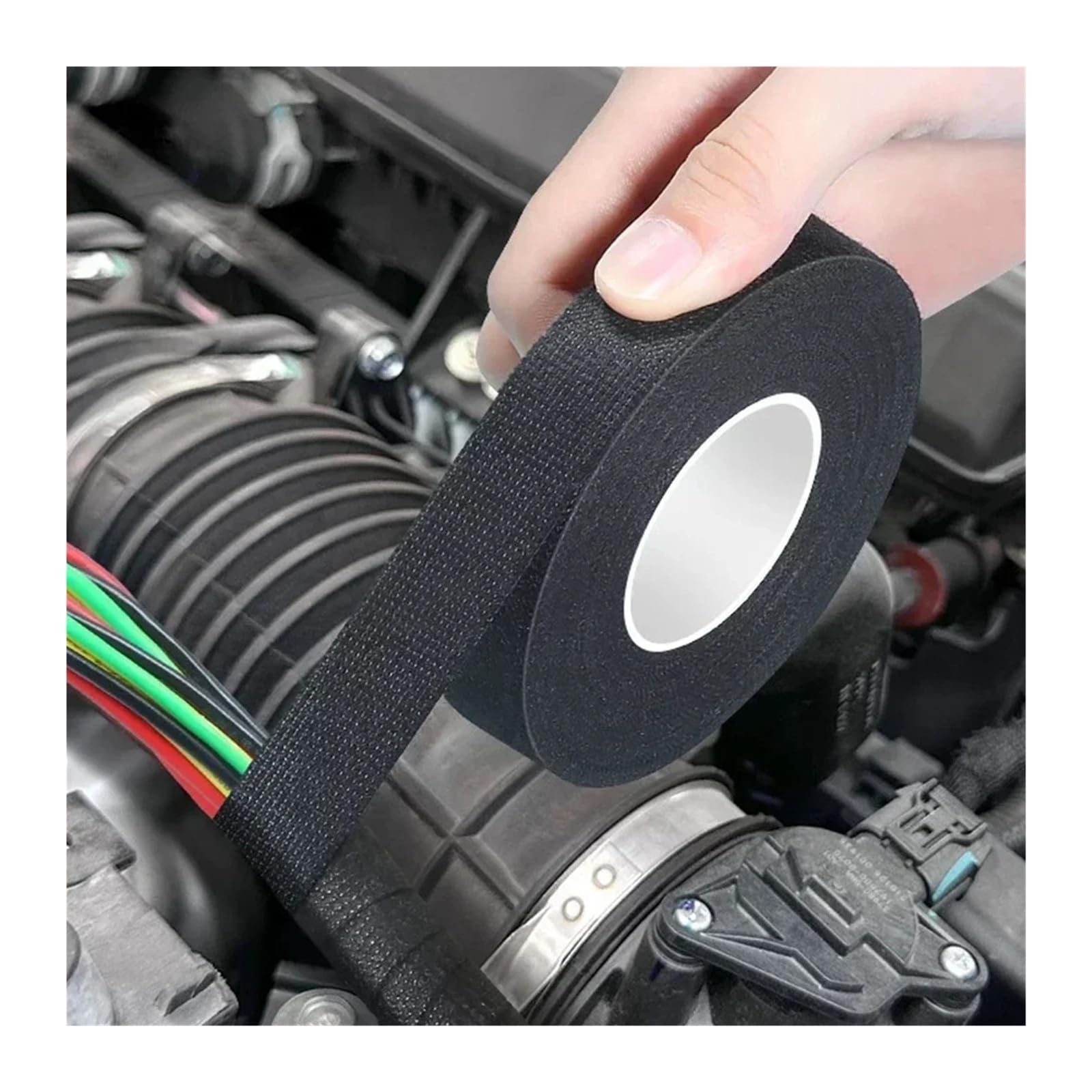 Schwarzes elektrisches Gewebeband, hitzebeständiges Kabelbaumbündel-Isolierung, Auto-Verdrahtungstuch, wasserdichtes Kabelklebeband