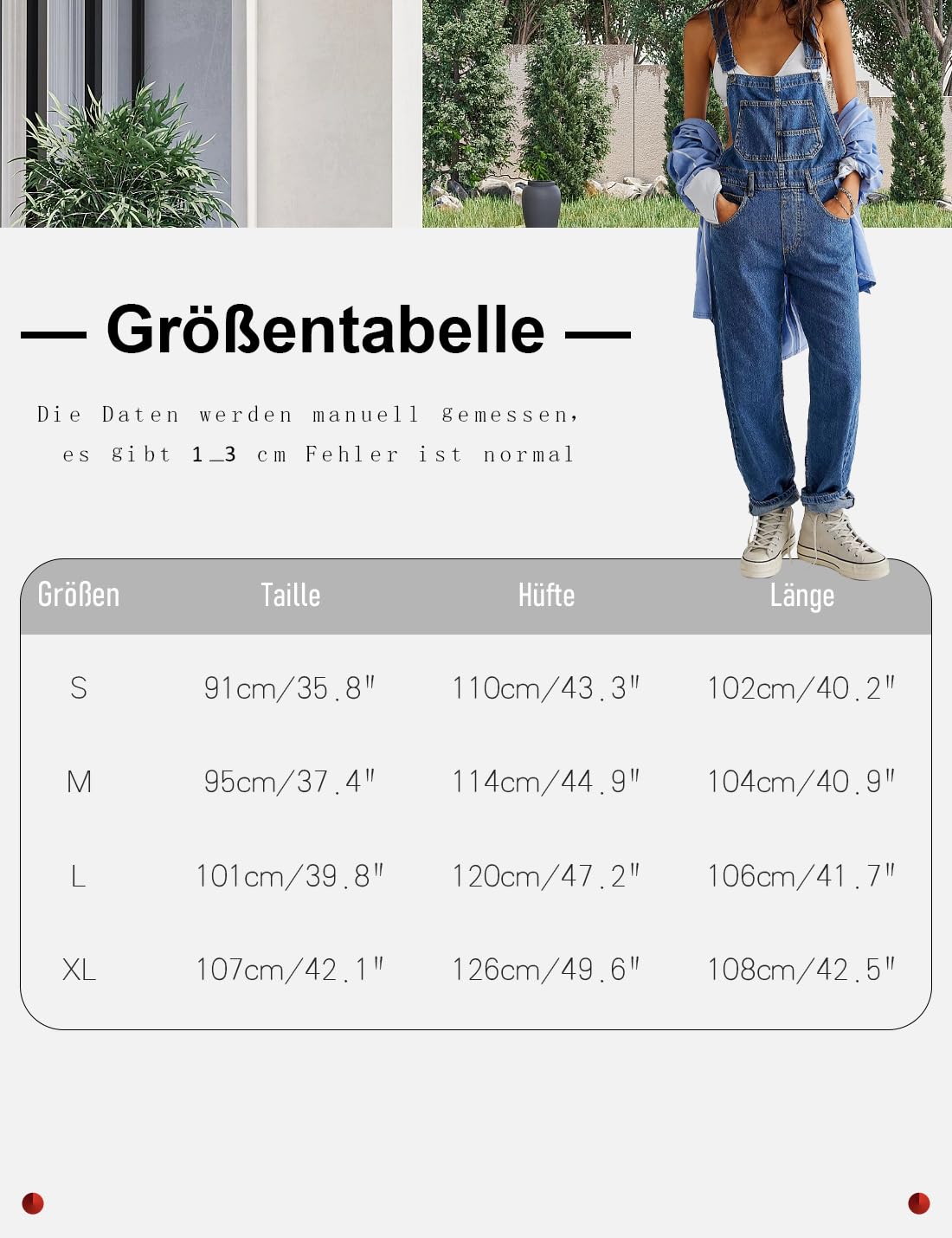 Damen Casual Denim Jean Overalls Lose Verstellbare Träger Baggy Latzhose Bib Romper Jumpsuit Harem Hosen