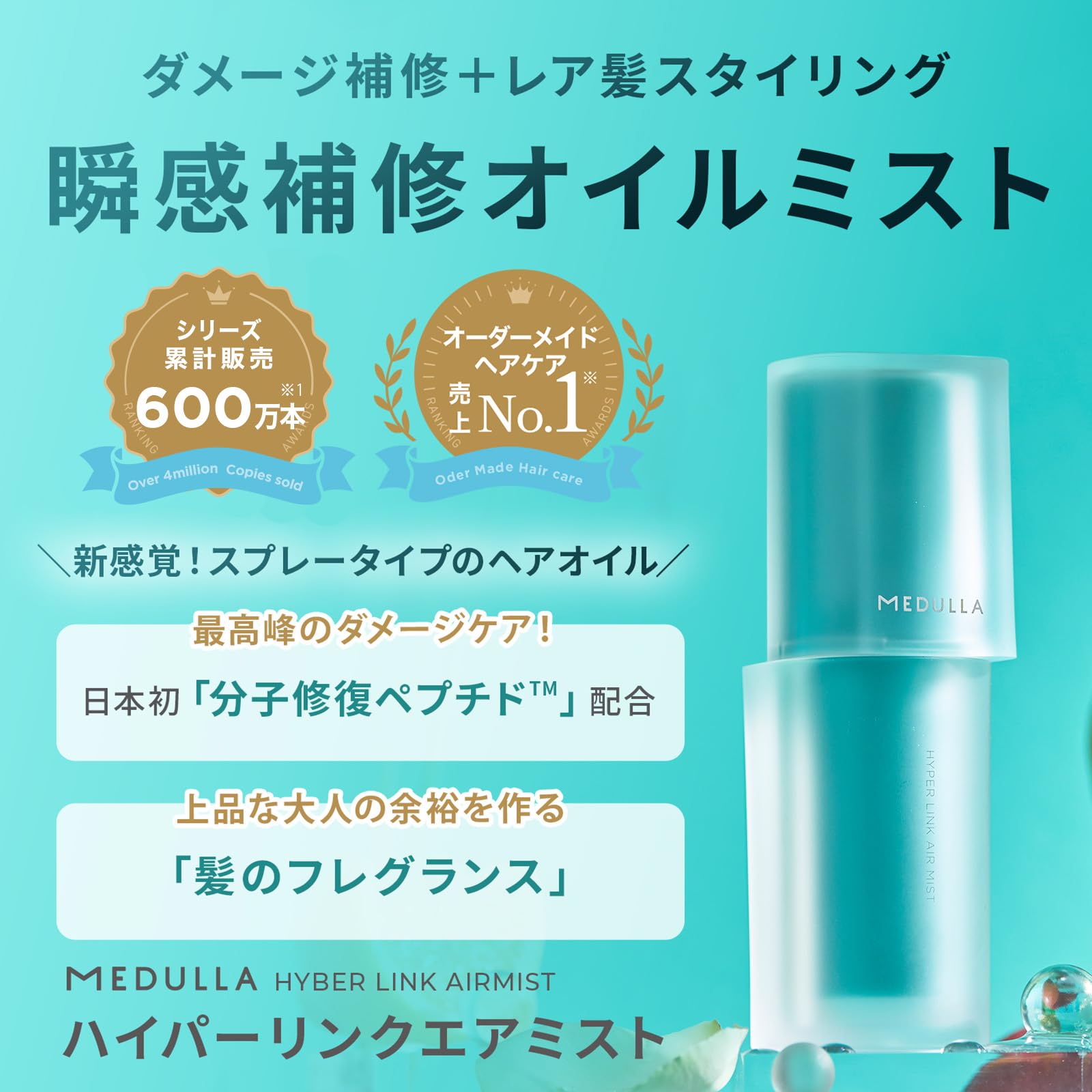 Amazon | 【瞬間補修ヘアミスト】MEDULLA ハイパーリンクエアミスト