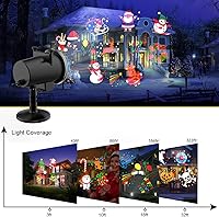 Vista 7 de Proyector de luces navideñas y de Halloween al aire libre, proyector de luz festivo con control remoto, temporizador, 16 diapositivas HD, luz LED