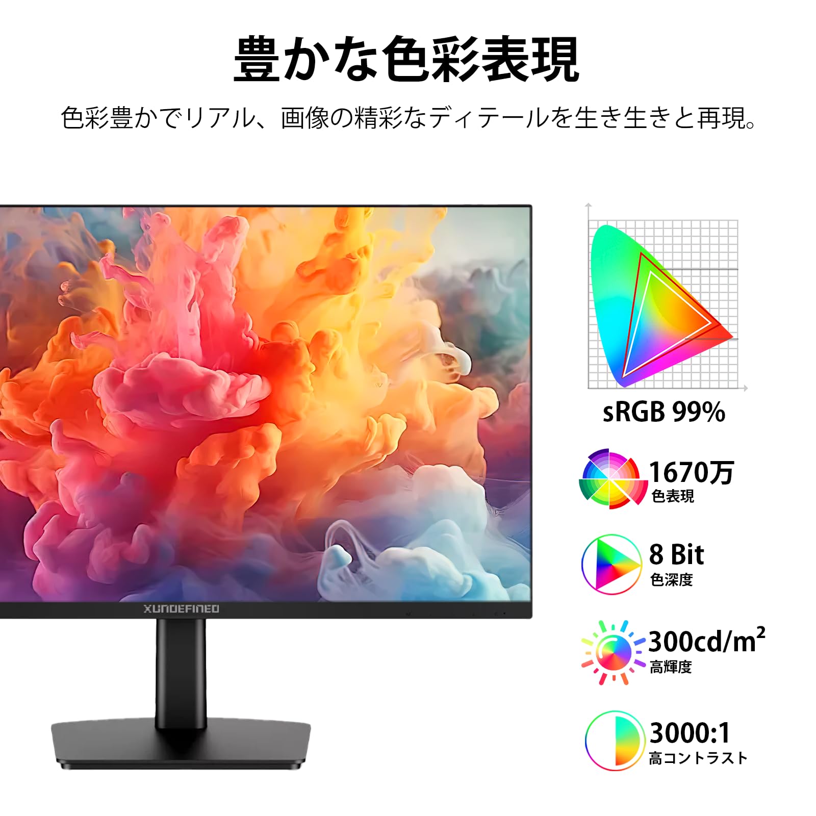 Amazon.co.jp: XUNDEFINED 21.5インチ モニター 100Hz フルHD