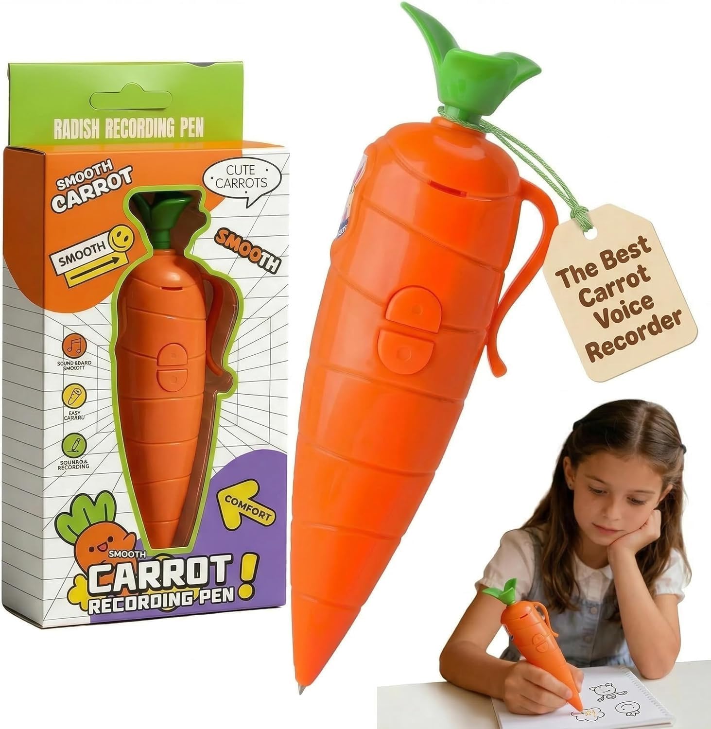 Carrot Pen Recorder Recording Voice Birthday