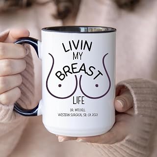 Breast Surgeon Gift Mug, Coffee Cup for Breast Cancer Awareness, Personalized Gift for Surgeon or Doctor, Post Surgery Recovery Present, Unique Medical Appreciation Mug