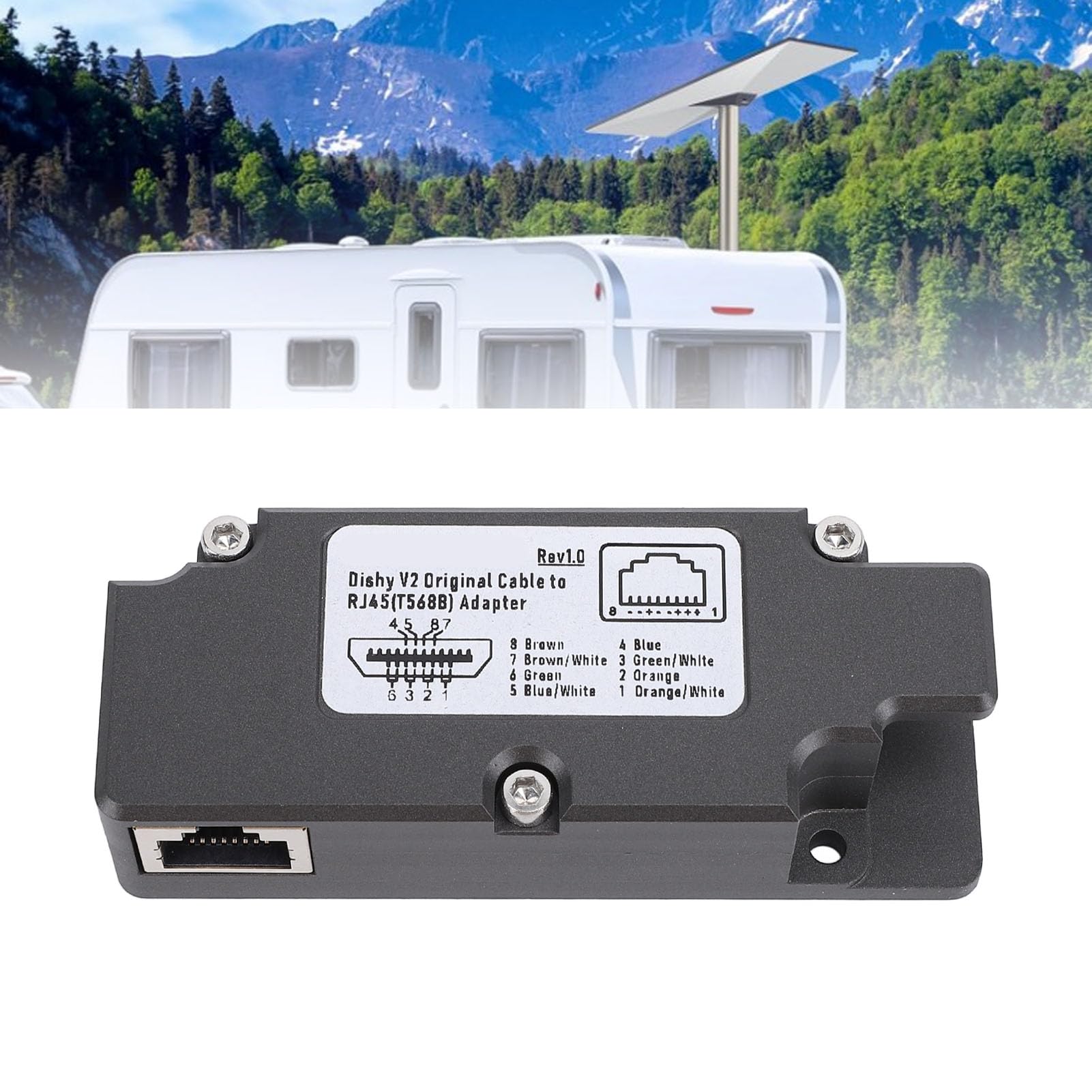 Adattatore Dishy V2 a RJ45 Connessione di rete stabile Adattatore Ethernet per GEN2 Piatto rettangolare Internet satellitare V2