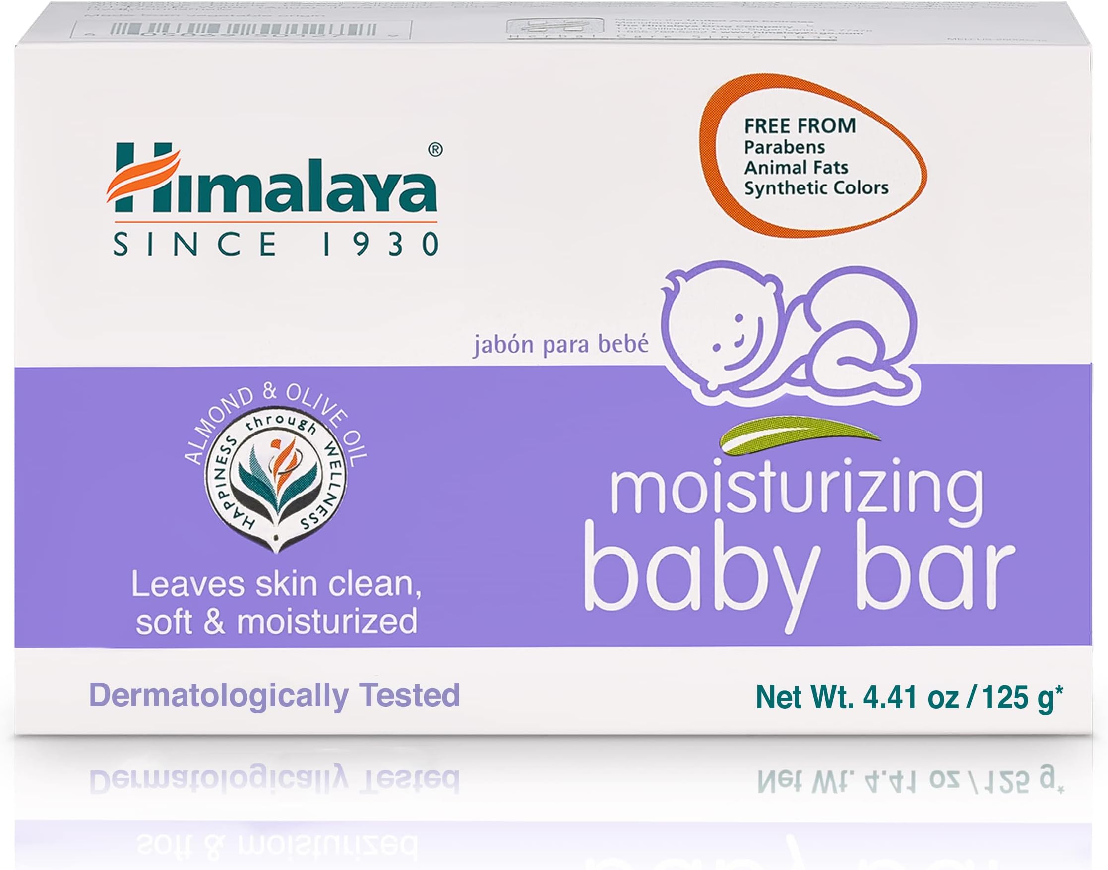 Moisturizing Baby Bar with Olive & Almond Oils, 4.41 Ounce