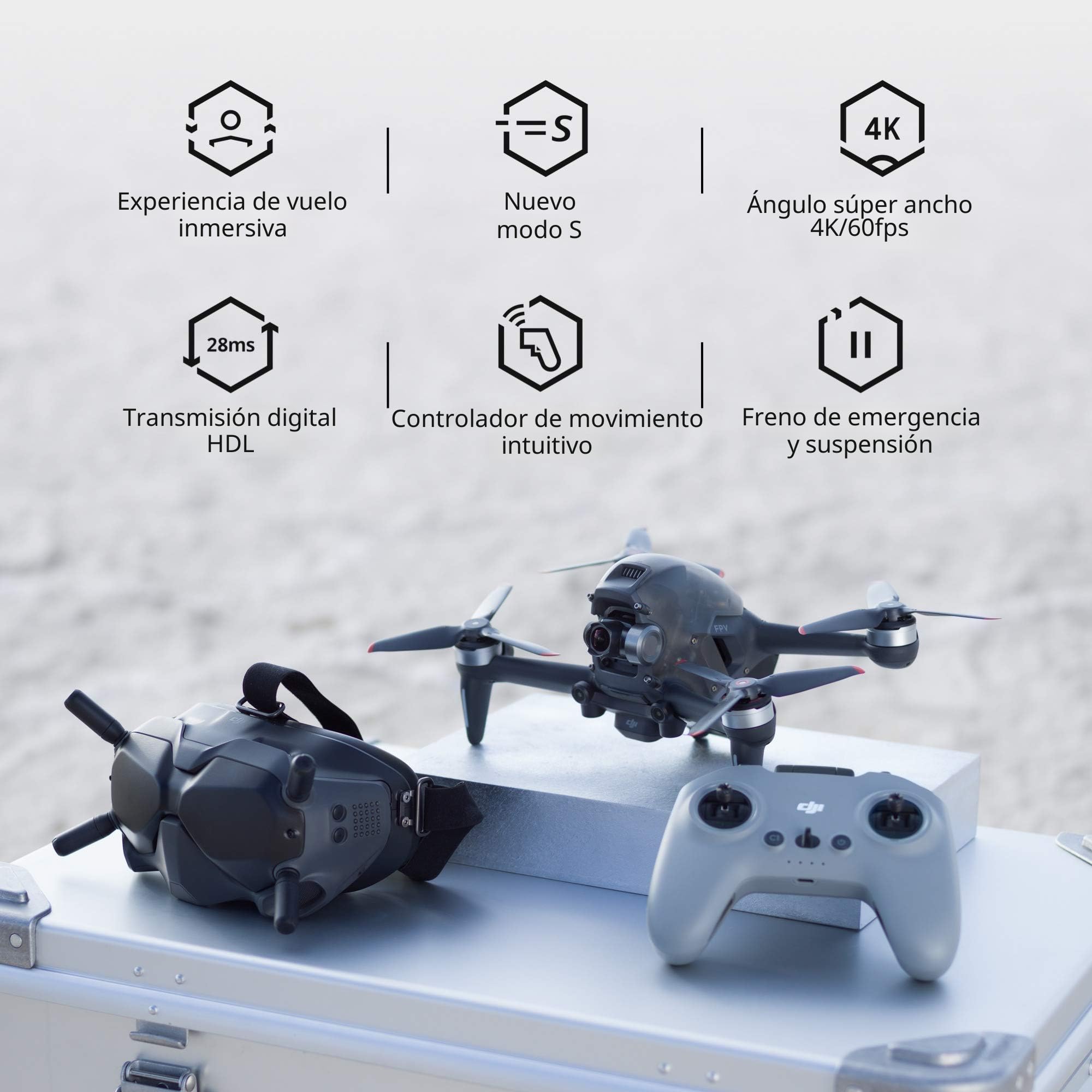 Amazon.com: DJI FPV Drone Combo con mando a distancia y gafas CP