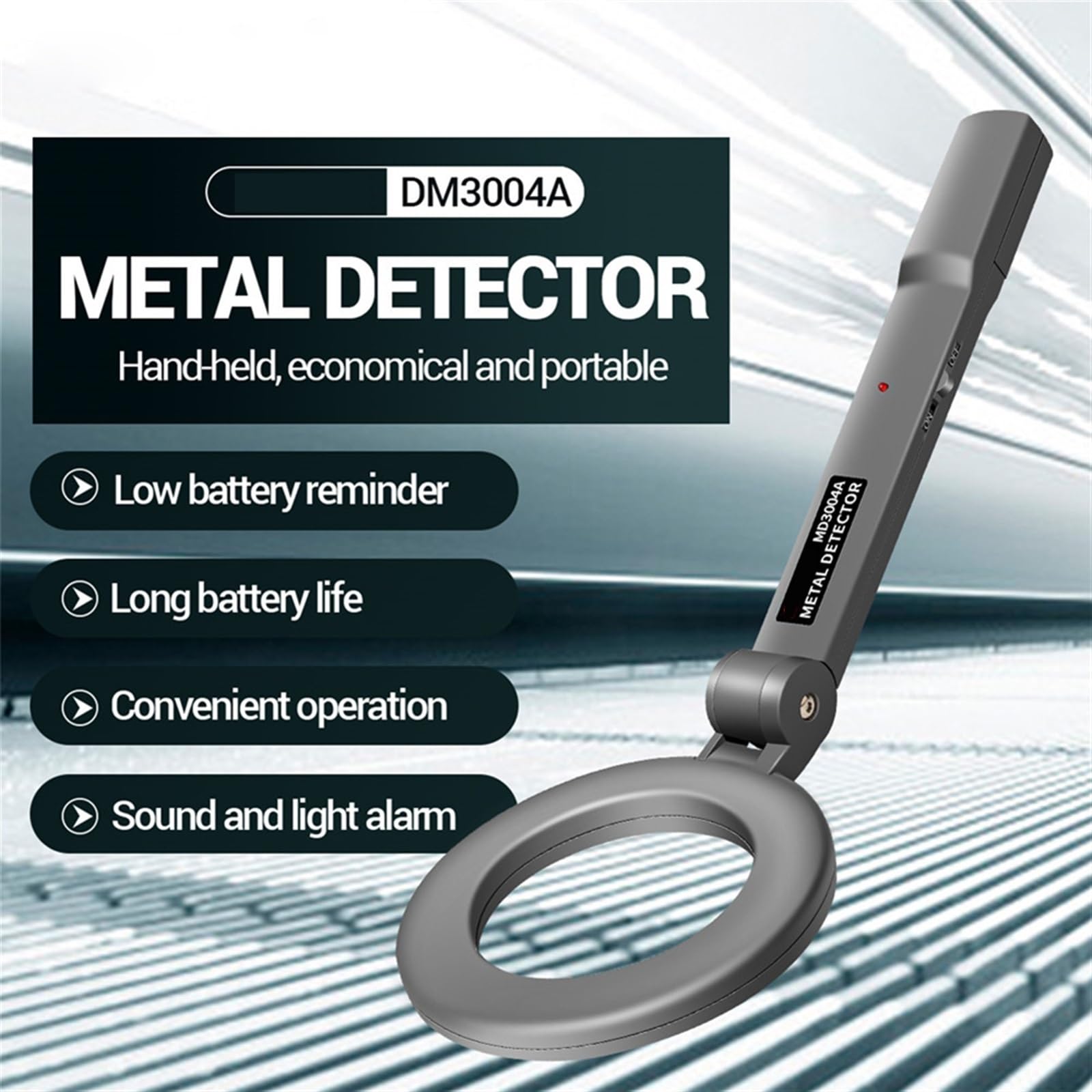 Metal Detector Palmare Localizzatore Portatile Regolabile Pinpointer Allarme Strumento Super Scanner Di Sicurezza Rilevamento Preciso(5PCS)