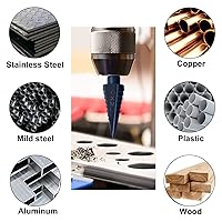 Vista 6 de Step Drill Bit for Metal, 1-3/8" to 7/8", Drill Bit Set for SS, Hard Metal, Wood, HEX Shank, 3-Steps. #207