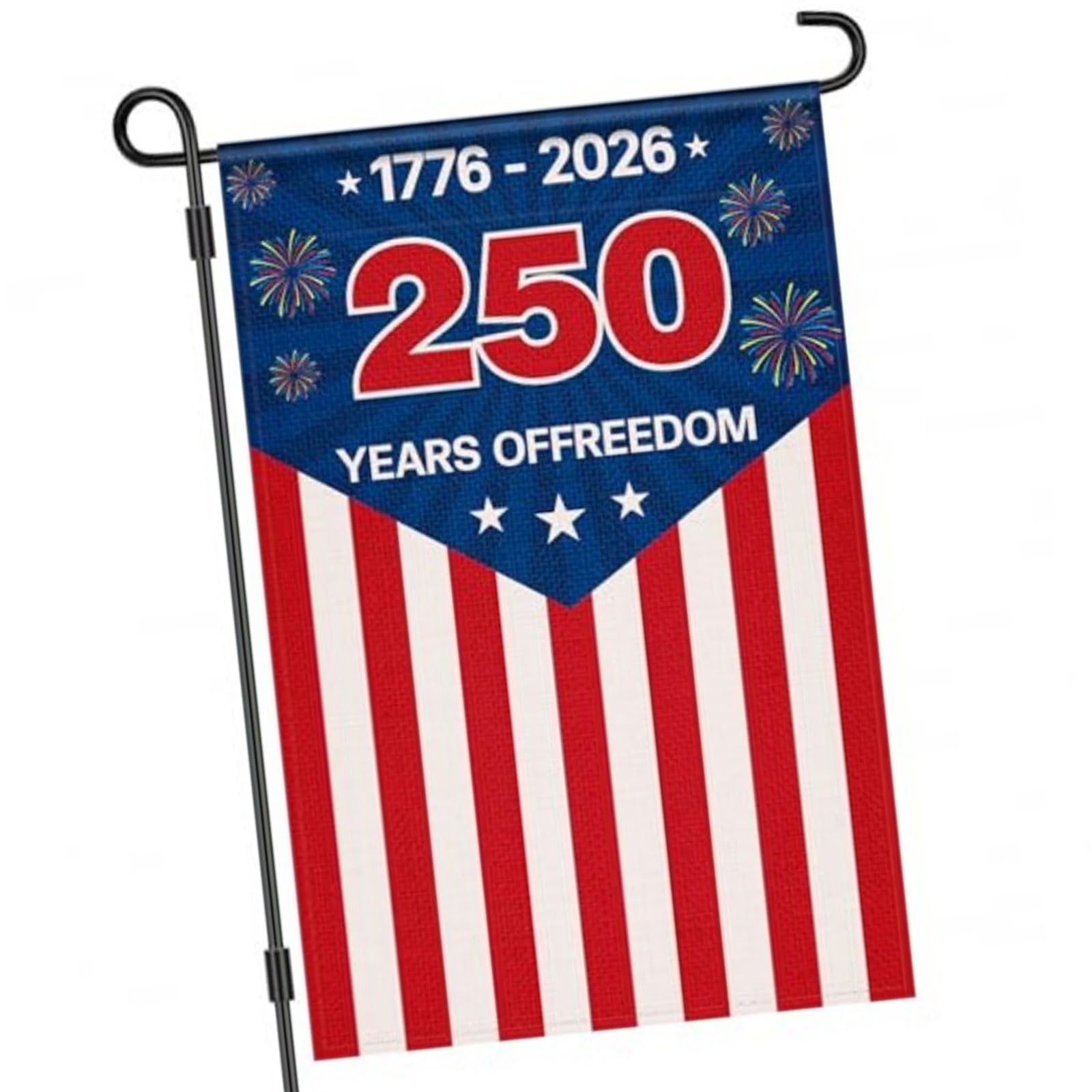 Whoasyst Sided 250Th Anniversary Garden Flag Outdoor Decoration Americans Independence Day Yard Banners Nationalistic Outdoor Flag