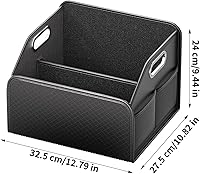Vista 2 de Car Trunk Organizer, Large Capacity Multi-Compartment Folding Storage Box for SUV, RV, Sedan, Automotive Vehicle Interior, Cargo, Tools, Grocery