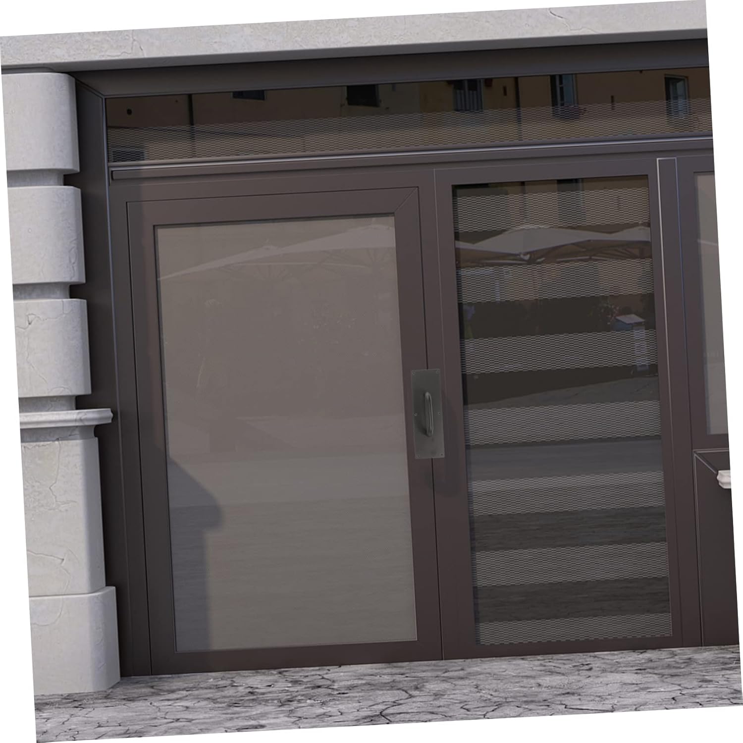 WOONEKY Door Pull Handle Push Plate Stainless Steel Sliding Door Handle and Corrosion-Resistant for Commercial and Closet Use Includes Screws for Easy Installation