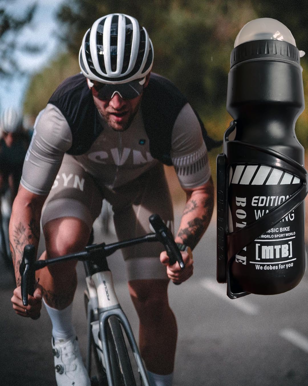 DawlQawwi Bike Bottle Holder - Large Capacity Water Bottle With Installation Tools, Suitable For All Bicycles (BLACK) - Image 3