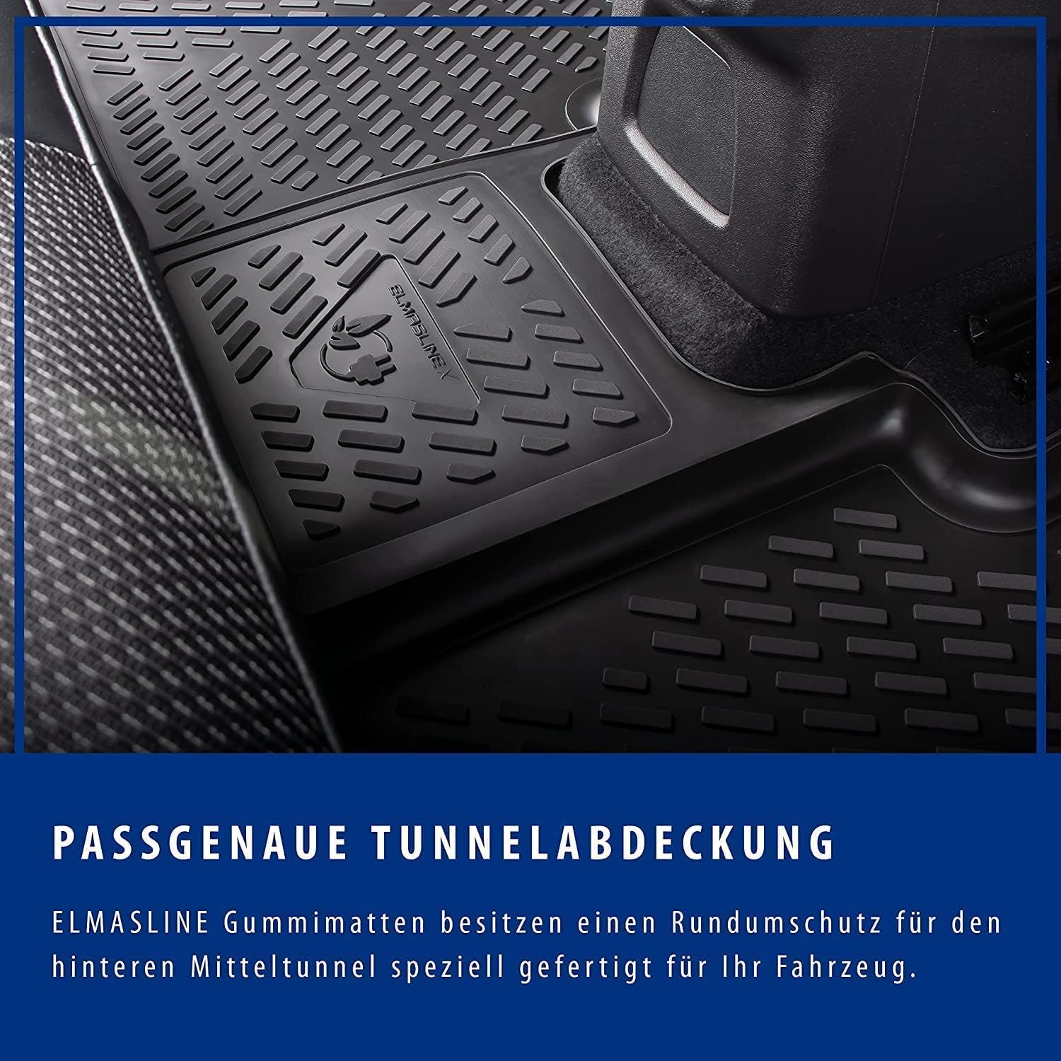 ELMASLINE 3D Gummimatten & Kofferraumwanne Set für Kia EV2 ab 2026 | 5-Sitz | oberer Ladeboden | Zubehör Fußmatten Kofferraummatte