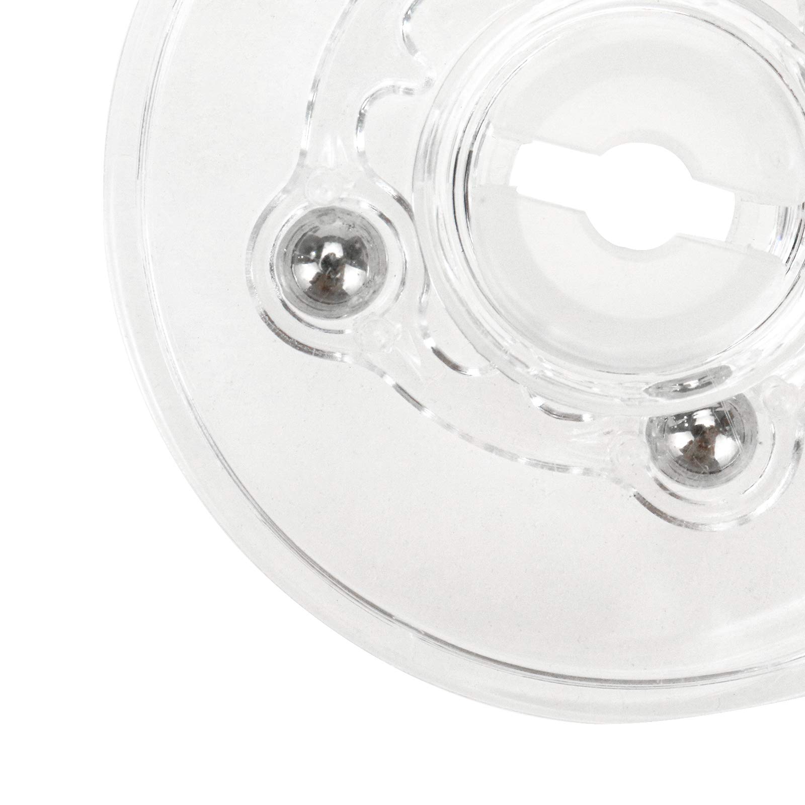 4 unidades de acrílico Tiny Lazy Susan 2.5 pulgadas giratorio organizador de rodamientos placa giratoria redonda, placa giratoria suave para base de cocina, mesa de comedor, transparente 3