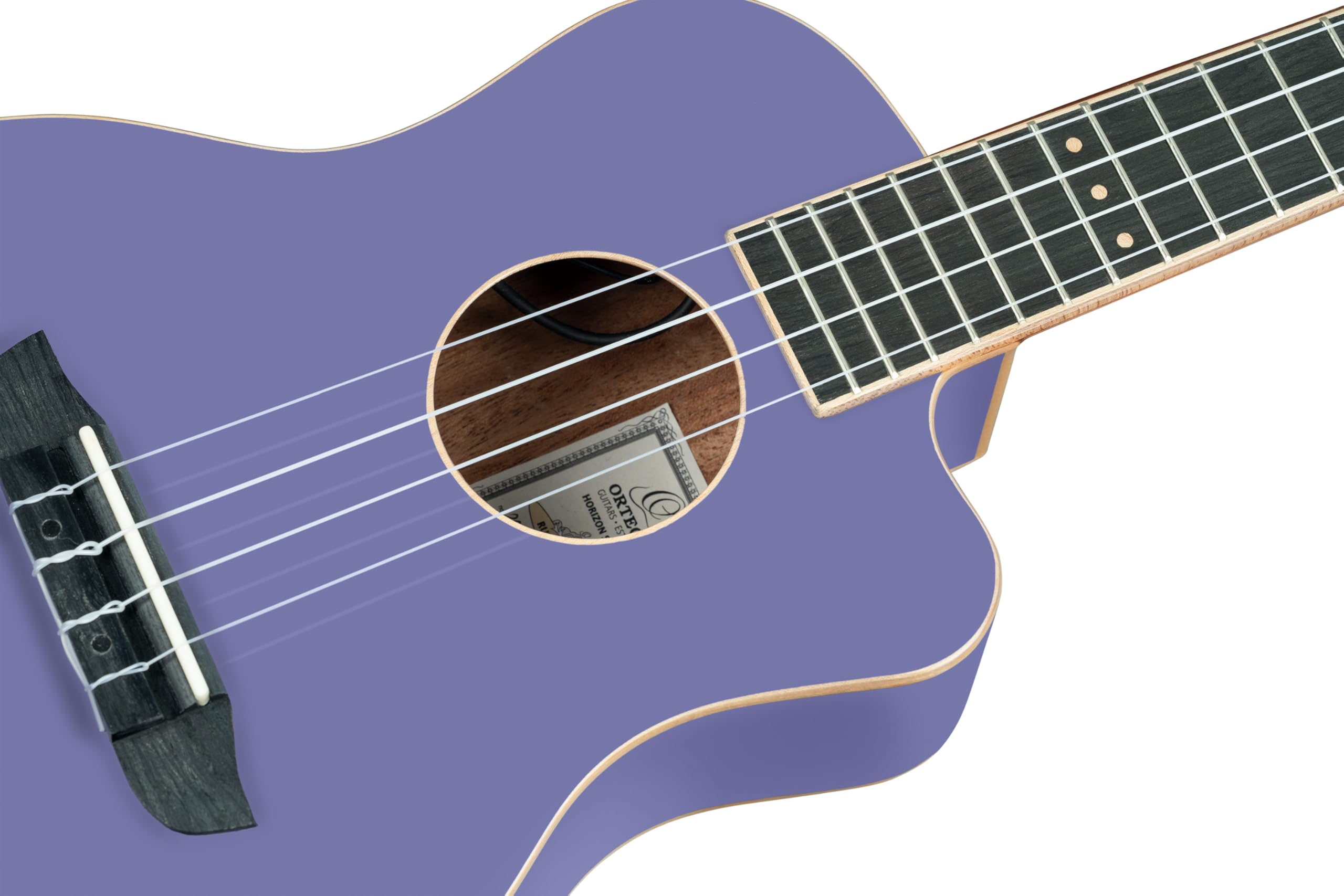 Ortega Guitars Ukulele Tenore Elettro-Acustico – Horizon Series – Gig Bag Inclusa – Cedro / Okoume, Purple (RUHZT-CE-VP)