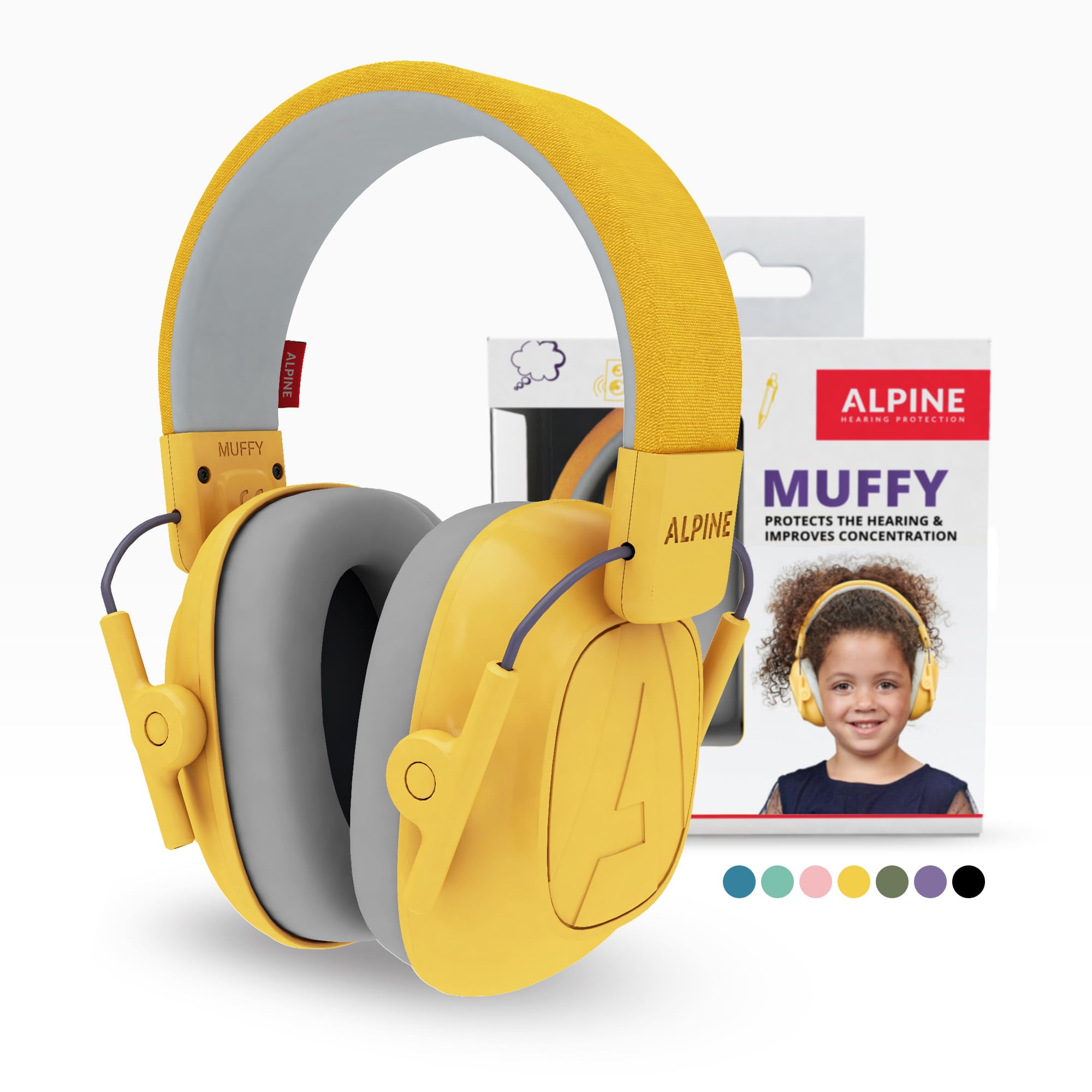 Alpine Muffy Protectores de Oído para Niños de 5 a 16 Años – Cascos Antirruido – Protección Auditiva Cómoda – Banda Aju…