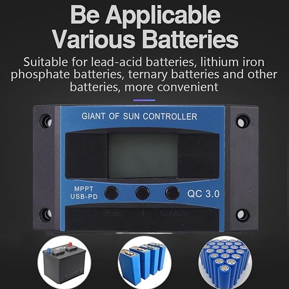 Charge Controller for Solar Panel, 12V-24V Solar Charge Controller MPPT, Fast Charge Dual USB Intelligent Adjustment with DC Port To Order Mppt Charge Regulator Solar Panel Regulator | Mppt Solar