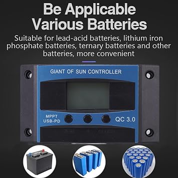 Charge Controller for Solar Panel, 12V-24V Solar Charge Controller MPPT, Fast Charge Dual USB Intelligent Adjustment with DC Port To Order Mppt Charge Regulator Solar Panel Regulator | Mppt Solar