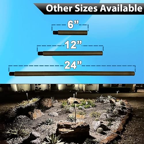 Miniatura 7 de Poste de extensión de iluminación de paisaje, elevador de extensión de iluminación de paisaje de latón para hacer focos y luces exteriores de camino