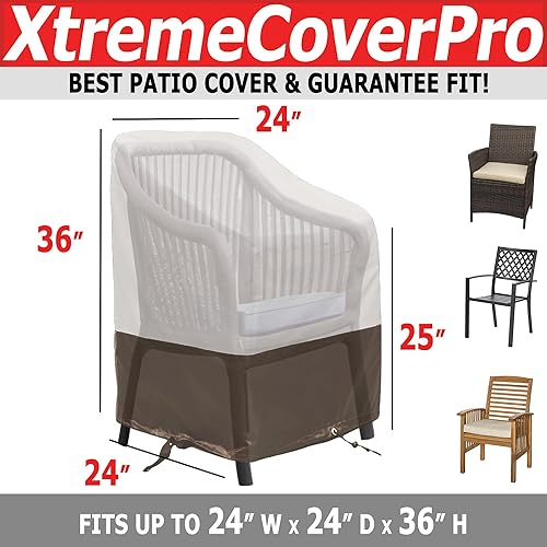 Miniatura 2 de 24x24x36 a prueba de rayos UV impermeable muebles Patio cubierta 24L x 24W x 36H respirable a prueba de polvo sofá mesa silla almacenamiento bar