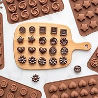 Vista 5 de Paquete de 6 moldes de chocolate para dulces, moldes de gelatina antiadherente de grado alimenticio, molde de crayón, molde de silicona