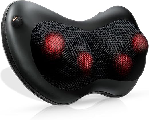 Dr Physio USA Electric Shiatsu Cushion for Full Body Neck Massager Machine (Black)