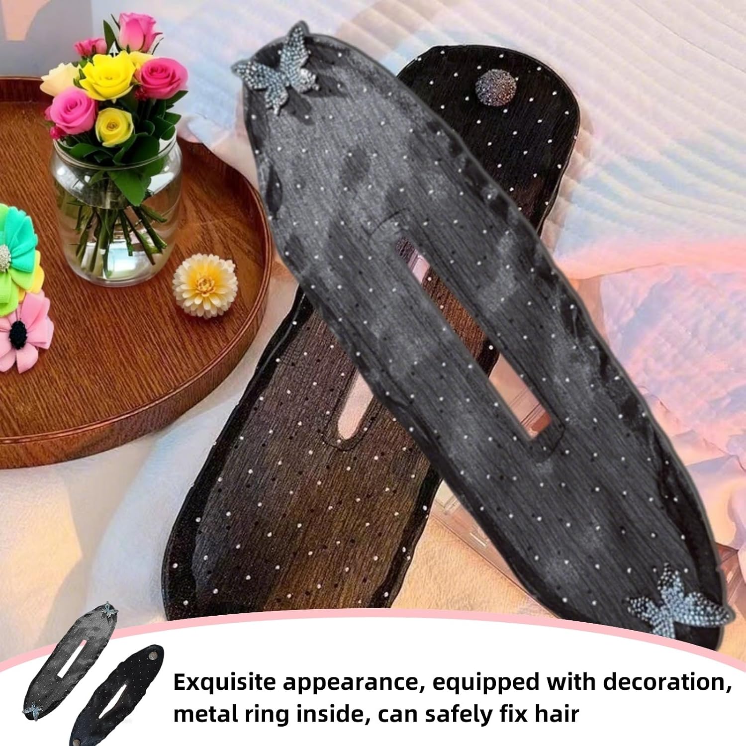 2 PCS French Roll and Floral Hair Bun Maker Easy Hair Roll Maker for Long and Thick Hair Women and Girls Accessories