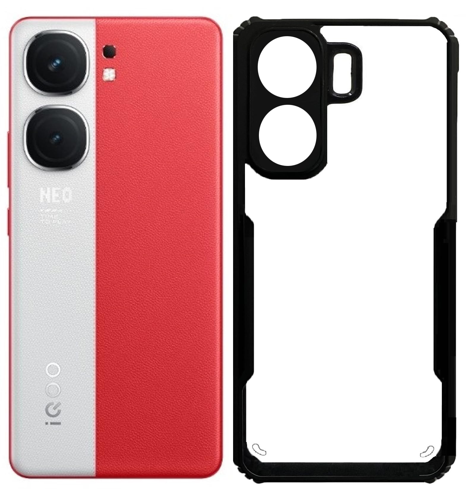 Carrywrap Synthetic Rubber Transparent Hard Back Cover Case For Iqoo Neo 9 Pro (B0CTCPHZ3H) Amazon Price History, Amazon Price Tracker