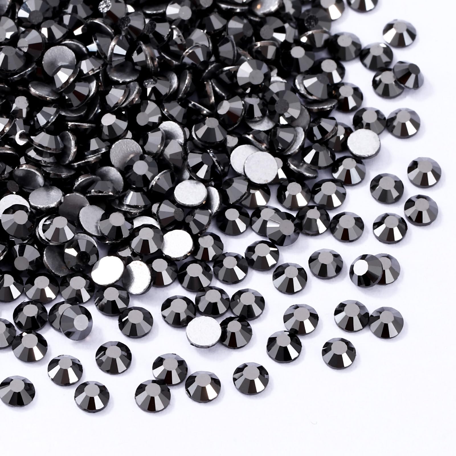 1440PCS Black Hematite SS6 Flatback Rhinestones(1.9-2.0mm)