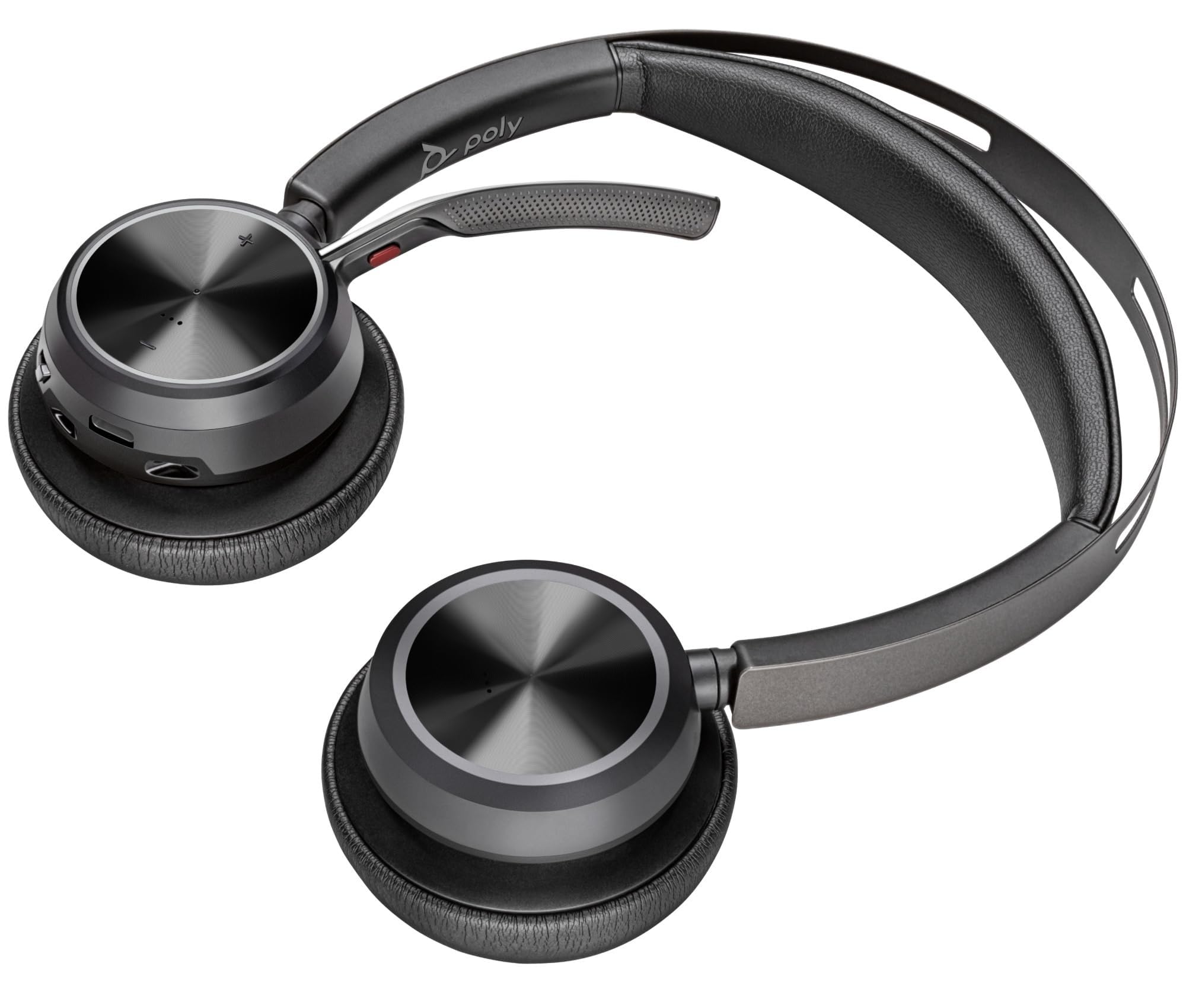Poly Voyager Focus 2 USB-C-C Headset con adattatore USB-C/A A58JCAA con cancellazione attiva del rumore e tecnologia Acoustic Fence