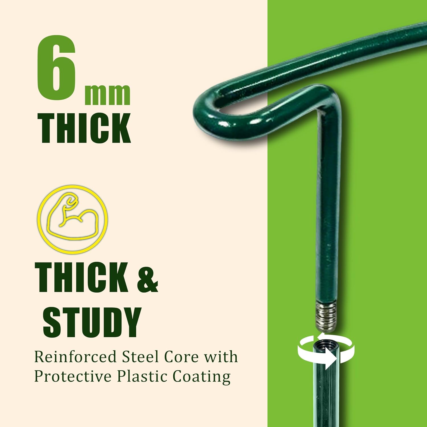 Condition photo showing As Is for 6-pack garden plant support cages,14"diax32"h heavy duty interlinked half round peony support rings,metal plant support stakes for peony,tomato,hydrangea,rose,indoor & outdoor garden plant supports 14"dx32"h-6pcs