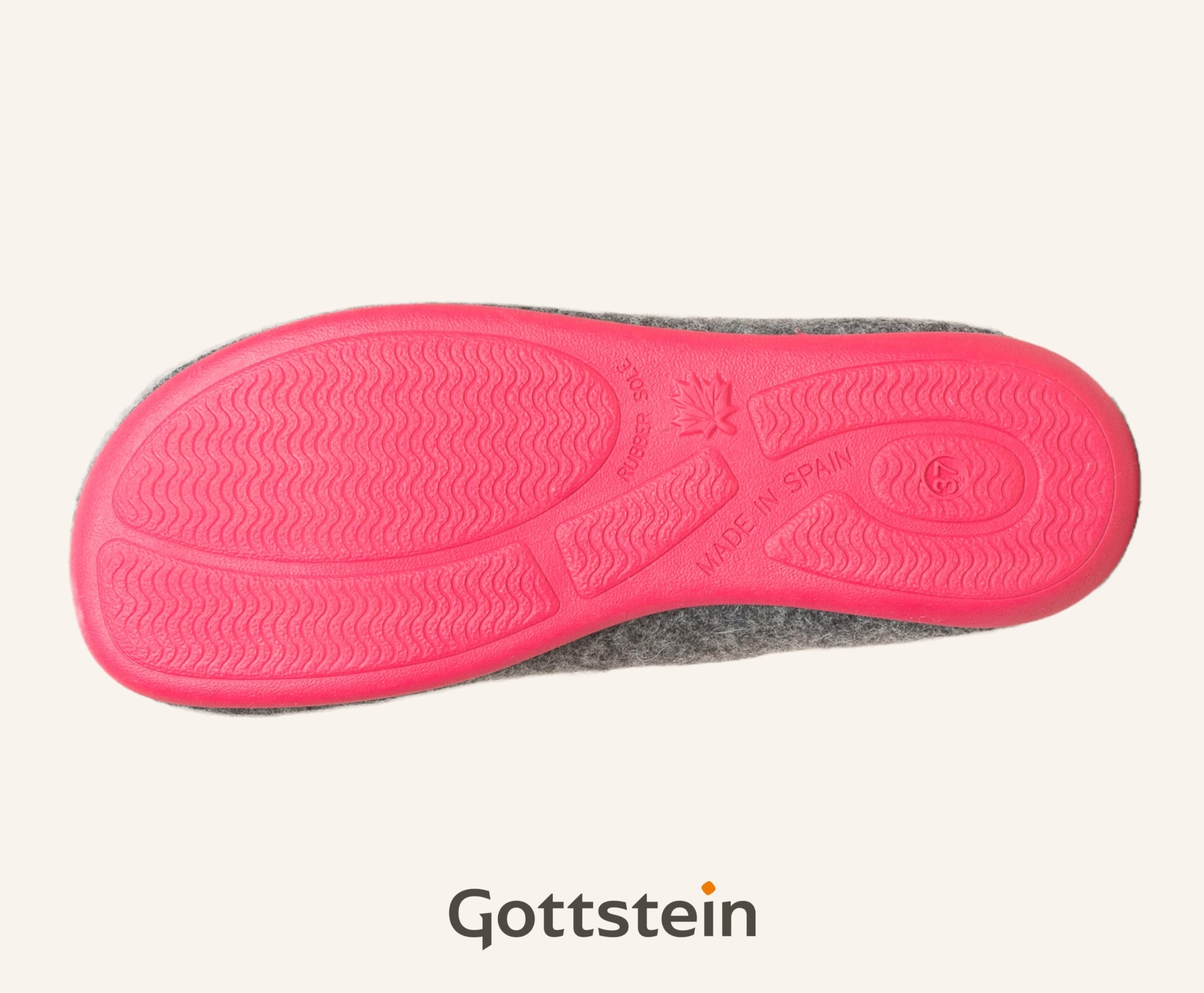 Gottstein Filzpantoffel Wool Slip-on aus Mulesing-freier Schaf-Schurwolle – Handgefertigte Hausschuhe aus Wollfilz für Damen & Herren Größe EU 36-46 – Filzclogs mit rutschfester Gummisohle