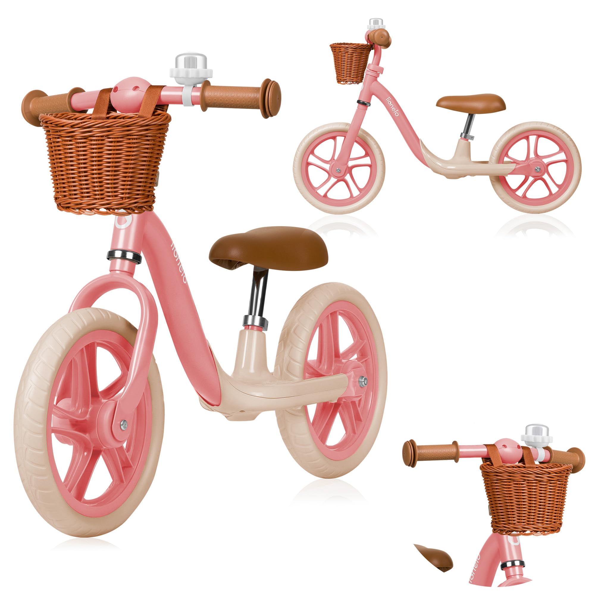 lionelo ALEX Kids Balance Bike for Ages 3+ Lightweight, Adjustable Seat, EVA Foam Wheels, Safety Handlebar, Up to 30kg Perfect Outdoor Adventurer Gift