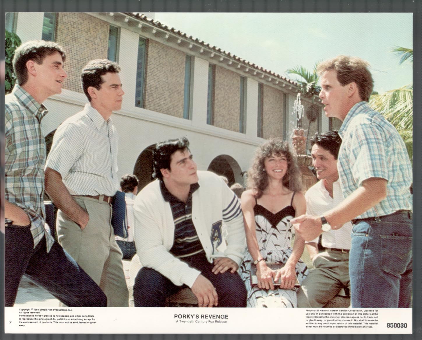 MOVIE POSTER: Porky's Revenge 11"x14" Lobby Card #7 Tony Ganios Mark Herrier Wyatt Knight Raun