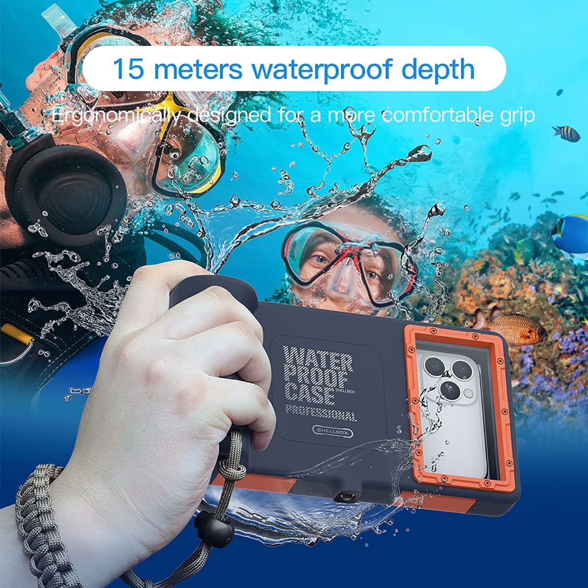 Bеѕt Sеllеr Diving Phone Case for iPhone Samsung, Professional Underwater Photography Housings Case with Lanyard[50ft/15m], Diving Case for iPhone 13 Mini/12 Mini/12/12 Pro Etc