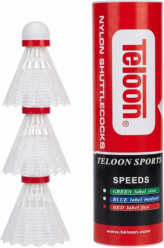 Teloon Badminton Birdies - Nylon Bedminton Shuttlecocks-Highly Stable & Durable 24 Pack, 12 Pack or 6 Pack Shuttle Balls