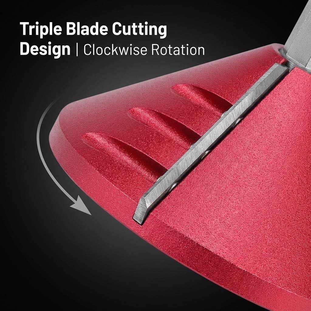 QWORK 2-in-1 PVC Pipe Deburring & Chamfer Tool - Inner/Outer Reamer Pipe Deburring Tool for 0.75" to 3.5" OD & 0.92" to 3.89" ID