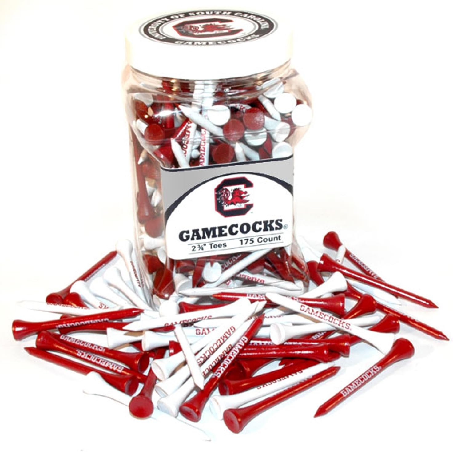 Team Golf NCAA 2-3/4" Golf Tees, 175 Pack, Regulation Size, Multi Team Colors