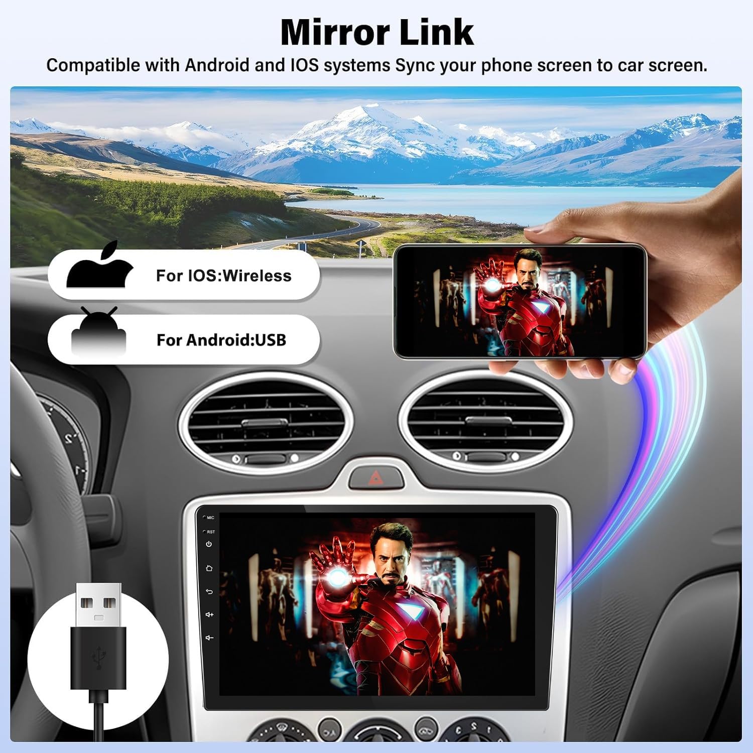 KUNFINE 9インチ ユニバーサルAndroid10オートラジオ カーナビ Amazon.com: Kunfine Universal 8-Core 4G+128G 9 inch Android Double