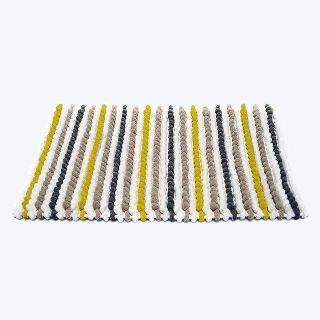 Allure Bath Fashions Merlin Chunky Bobble Bath Mat, Handwoven, Cotton Blend, Pom-Pom Design, 50cm x 80cm  Fully Guaranteed