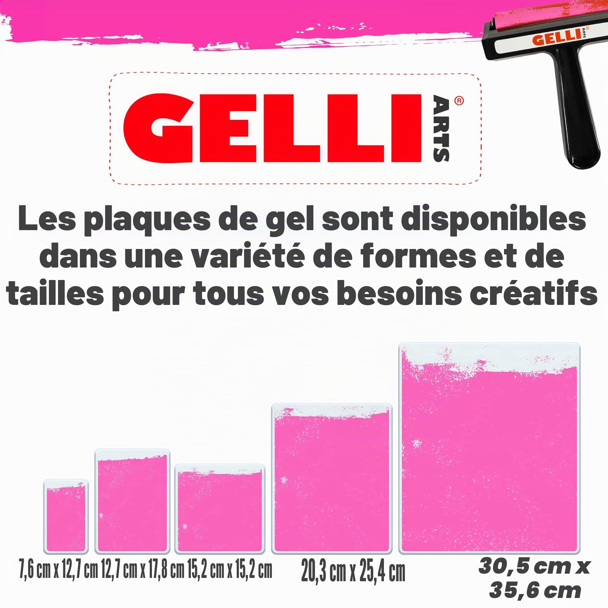 Gelli Arts Planche 20,3 x 25,4 cm, Multicolore
