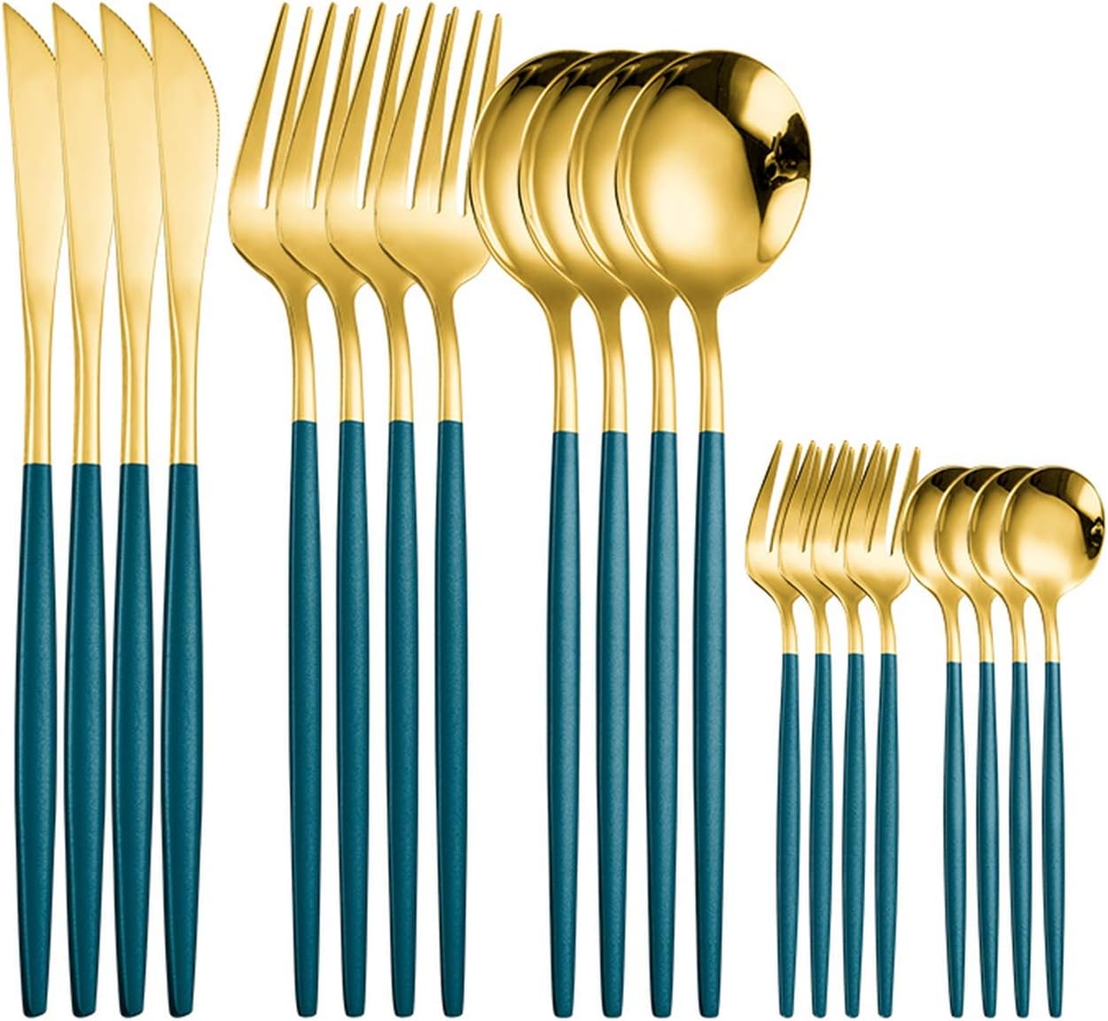 Silverware Flatware Solid 20Piece Silverware Set Mirror Polished Simple Look