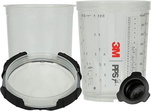 Miniatura 5 de Fuji Spray 2904-T70 Mini-Mite 4 Platinum Bottom Feed HVLP Sistema de pulverización con kit 3M PPS 2.0 - Midi 13.5oz. Taza HO