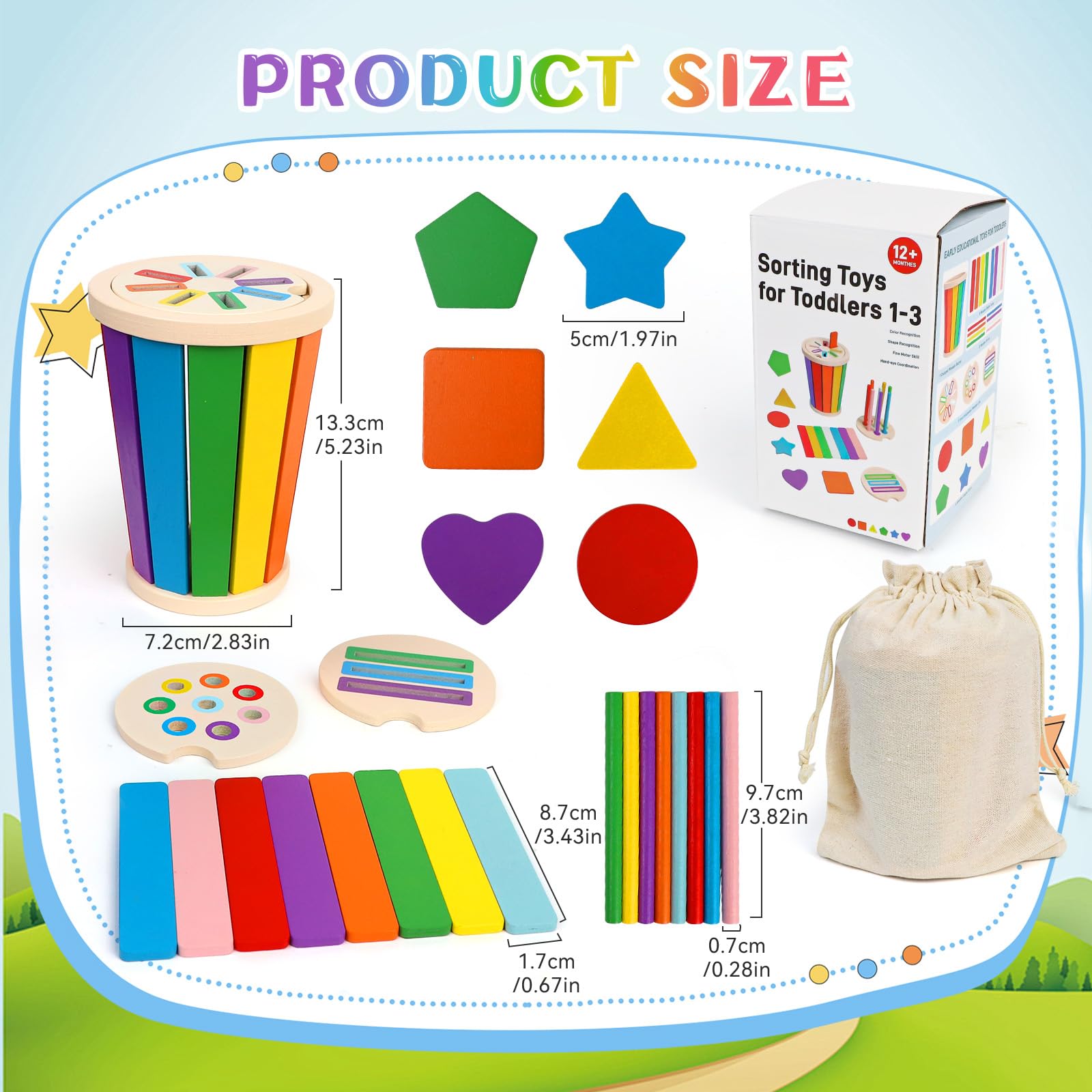 Montessori Farb-Sortierspiel - Holzspielzeug Für Kinder Ab 1 Jahr