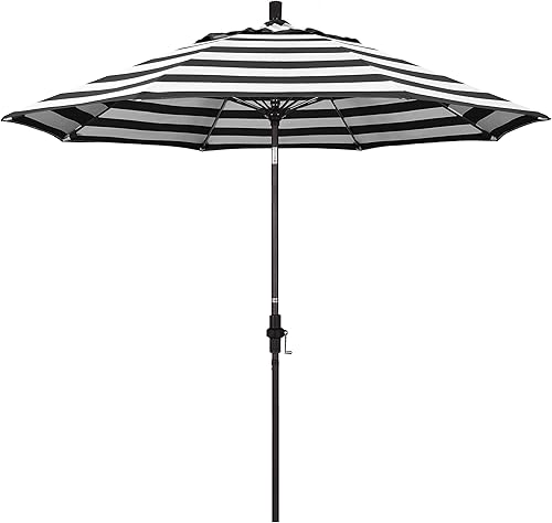 Miniatura 20 de California Umbrella GSCUF908117-5461 - Sombrilla redonda de 9 pies con poste de aluminio y varillas de fibra de vidrio para patio, 9 pies, color